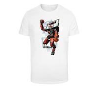 Mister Tee T-Shirt 'Bball Robot' bleu / rouge cerise / noir / blanc, Taille S