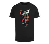 Mister Tee T-Shirt 'Bball Robot' gris clair / pétrole / orange foncé / noir, Taille XXL