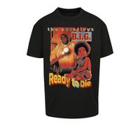 Mister Tee T-Shirt 'Biggie Ready To Die' bleu-gris / marron / jaune / rouge / noir, Taille L