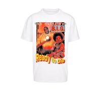 Mister Tee T-Shirt 'Biggie Ready To Die' bleu pastel / jaune / rouge / noir / blanc, Taille XS