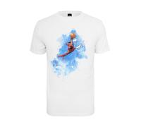 Mister Tee T-Shirt bleu clair / orange / rouge / blanc, Taille L