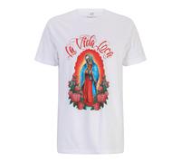 Mister Tee T-Shirt bleu clair / vert / rouge orangé / blanc, Taille S
