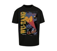 Mister Tee T-Shirt bleu-gris / moutarde / vert / noir, Taille M