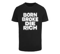 Mister Tee T-Shirt 'Born And Die' noir / blanc, Taille M