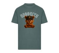 Mister Tee T-Shirt 'Brooklyn Born Legend' marron / émeraude / noir / blanc, Taille XXL