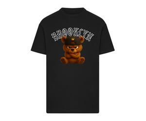 Mister Tee T-Shirt 'Brooklyn Born Legend' marron / noir / blanc, Taille XS