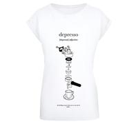 Mister Tee T-shirt 'Depresso' noir / blanc, Taille L