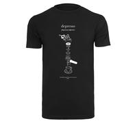 Mister Tee T-Shirt 'Depresso' noir / blanc, Taille M