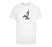 Mister Tee T-Shirt 'Dove' turquoise / gris clair / pétrole / blanc, Taille M