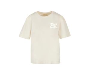 Mister Tee T-shirt 'Dreams Over Reality' beige / blanc, Taille M