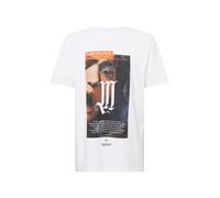 Mister Tee T-Shirt 'Dusa Painting' beige / anthracite / orange / blanc, Taille XL