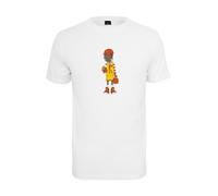 Mister Tee T-Shirt 'Employee' marron / jaune / rouge / blanc, Taille XXL