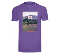 Mister Tee T-Shirt 'Feel The Heat' vert foncé / violet foncé / orange / blanc cassé, Taille XS