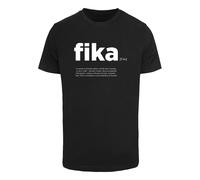 Mister Tee T-Shirt 'Fika' noir / blanc, Taille L