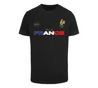 Mister Tee T-Shirt 'France' bleu / rouge / noir / blanc, Taille XXL