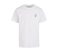 Mister Tee T-Shirt 'Good Vibes Drink' lavande / rose foncé / blanc, Taille M