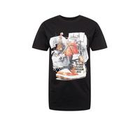 Mister Tee T-Shirt gris / orange / noir / blanc, Taille L