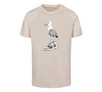 Mister Tee T-Shirt gris / rose clair / noir / blanc, Taille XL
