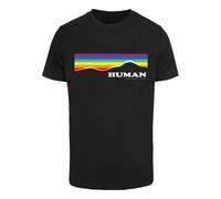 Mister Tee T-Shirt 'Human Pride' jaune / violet foncé / rouge feu / noir, Taille XXL