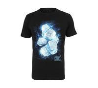 Mister Tee T-Shirt 'Ice Rings' bleu clair / noir / blanc, Taille M
