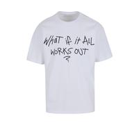 Mister Tee T-Shirt 'It All Works Out Wording' noir / blanc, Taille XS