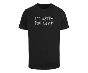 Mister Tee T-Shirt 'It Is Never Too Late' noir / blanc cassé, Taille XS