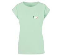 Mister Tee T-shirt 'Kicks Love' vert / menthe / rouge clair / blanc, Taille M