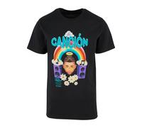 Mister Tee T-Shirt 'La Cancion 01' bleu clair / violet foncé / rouge orangé / noir, Taille L