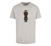 Mister Tee T-Shirt 'LA Sketch' marron / gris clair / blanc, Taille M
