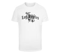 Mister Tee T-Shirt 'LA Wording' anthracite / noir / blanc, Taille XL