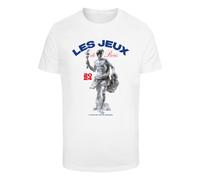 Mister Tee T-Shirt 'Les Jeux De Paris' bleu / gris / rouge / blanc, Taille S