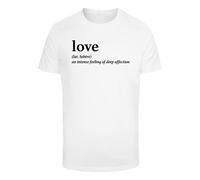 Mister Tee T-shirt 'Love Definition' noir / blanc, Taille S