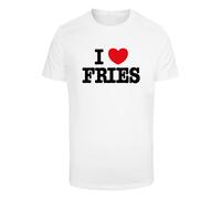 Mister Tee T-Shirt 'Love Fries' rouge / noir / blanc, Taille L