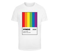 Mister Tee T-Shirt 'Many Colors Pride' bleu / jaune / violet foncé / rouge foncé / blanc, Taille L