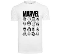 Mister Tee T-Shirt 'Marvel Crew Tee' noir / blanc, Taille XS