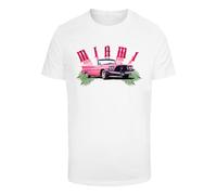 Mister Tee T-Shirt 'Miami Car' vert / rouge rubis / noir / blanc, Taille M