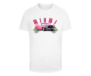 Mister Tee T-Shirt 'Miami Car' vert / rouge rubis / noir / blanc, Taille M