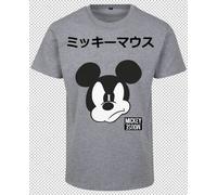 Mister Tee T-Shirt 'Mickey Japanese' gris chiné / noir / blanc, Taille M-L