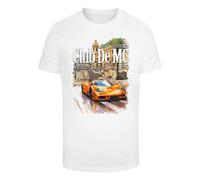 Mister Tee T-Shirt 'Monaco Racing Club' noisette / orange / blanc / blanc cassé, Taille XL