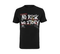 Mister Tee T-Shirt 'No Risk No Story' olive / rouge / noir / blanc, Taille XL