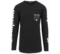 Mister Tee Herren Compton Pocket Bandana Longsleeve, Black, XS