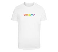 Mister Tee T-Shirt 'OMGay' bleu / jaune / vert / violet / rouge / blanc, Taille L