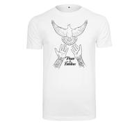 Mister Tee T-Shirt 'Peace & Freedom' noir / blanc, Taille XS