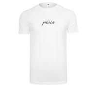 Mister Tee T-Shirt 'Peace Wording' noir / blanc, Taille L