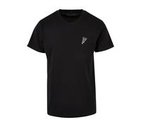 Mister Tee T-Shirt 'Pizza' noir / blanc, Taille S