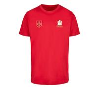 Mister Tee T-Shirt 'Portugal' or / rouge feu / blanc, Taille L