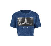 Mister Tee T-shirt 'Pray' bleu foncé / gris / noir, Taille XL