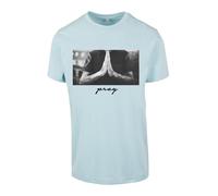 Mister Tee T-Shirt 'Pray' bleu fumé / gris / graphite / gris clair, Taille XS