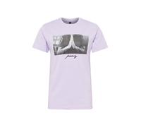 Mister Tee T-Shirt 'Pray' gris foncé / violet clair / noir, Taille XS