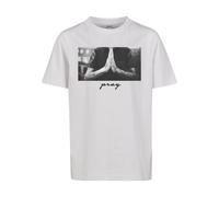 Mister Tee T-Shirt 'Pray' gris / gris foncé / noir / blanc cassé, Taille 158-164